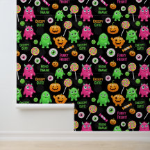"Creepy Cute" Monsters och Halloween Roligt Sömlös