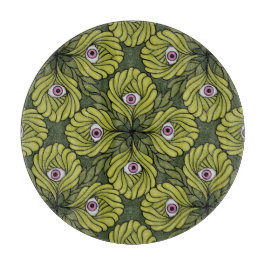 Creepy Cute Plant Vår Grönt Fantasy Art Mönster