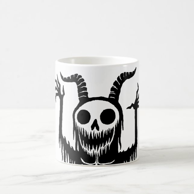 Creepy Demon Skull Kaffemugg (Center)