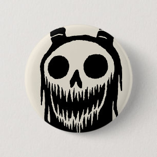 Creepy Demon Skull Knapp