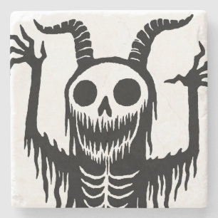 Creepy Demon Skull Stenunderlägg