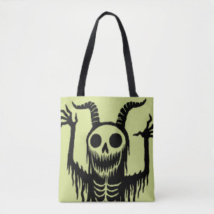 Creepy Demon Skull Tygkasse