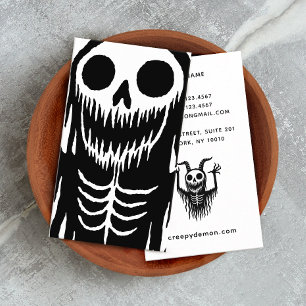 Creepy Demon Skull Visitkort