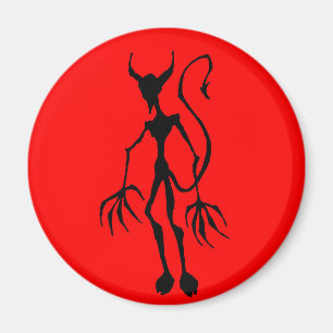 Creepy Djävulen Stick figur Magnet