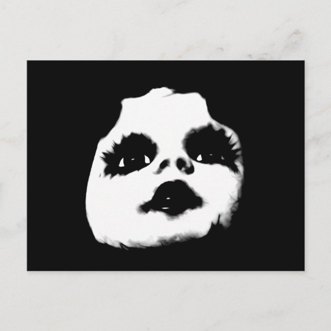 Creepy Doll Ansikte COOLA Vykort (Framsida)