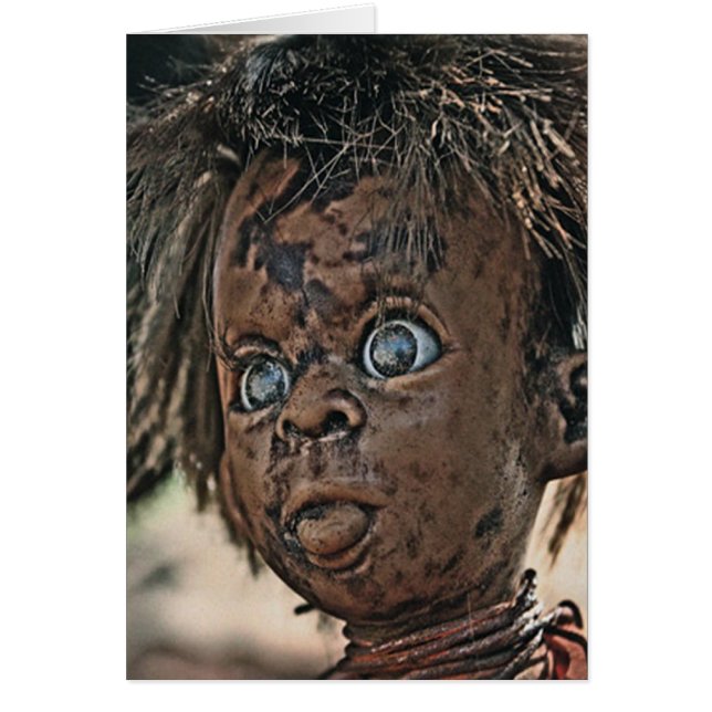 Creepy Doll Hälsningskort (Framsidan)