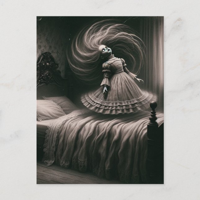 Creepy Doll Horror Vykort (Framsida)