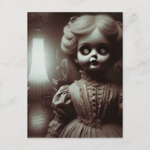 Creepy Doll Horror Vykort