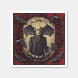 Creepy Dracula Vampire Halloween fest Pappersservett