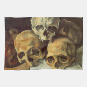 Creepy Eerie Döskallars Vintage Halloween Kökshandduk