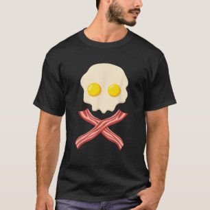 Creepy Egg Bacon Skull Ghost Ansikte Monster Zombi T Shirt