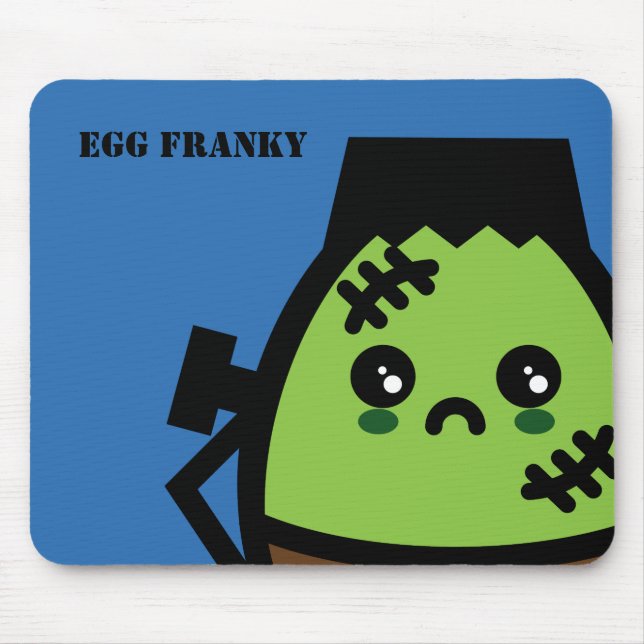 Creepy Egg Frankenstein Halloween | Lägg till ditt Musmatta (Framsidan)