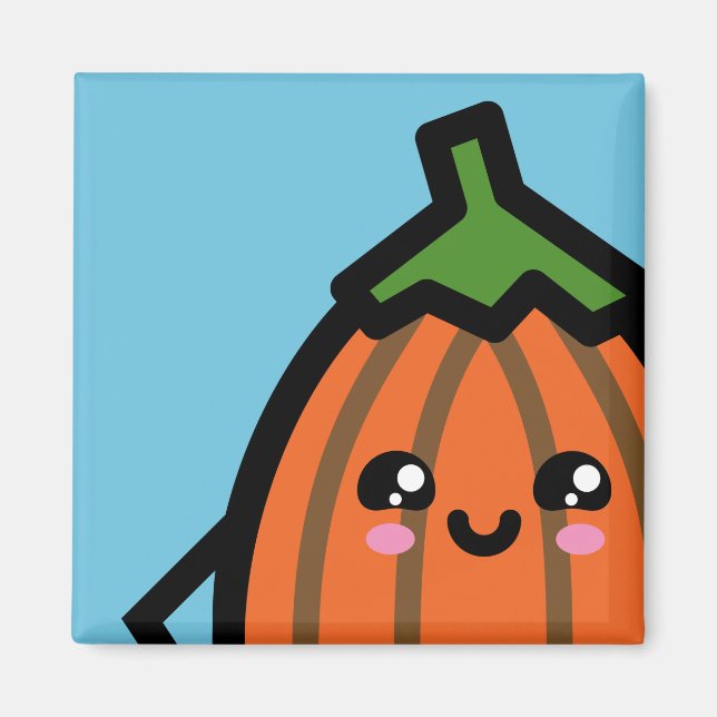 Creepy Egg Pumpkin - Halloween Magnet (Framsidan)