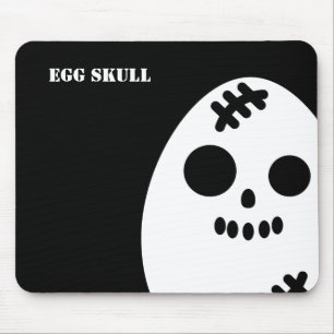 Creepy Egg Skull Halloween Lägg till ditt namn Musmatta