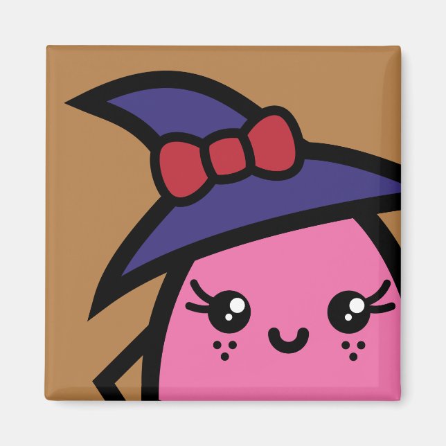 Creepy Egg Witch - Halloween Magnet (Framsidan)
