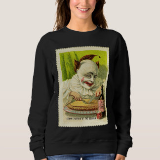 Creepy Evil Victorian Clown Christmas Greeting T Shirt