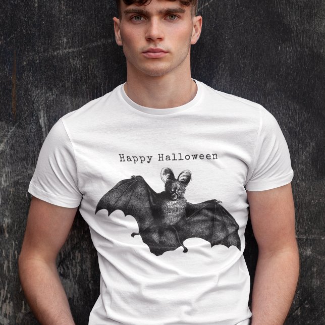 Creepy Flies Vintage Fladdermus Halloween T Shirt (Skapare uppladdad)