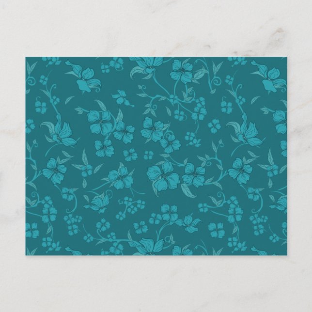 Creepy Flowers Mönster 2 Helg Vykort (Framsida)