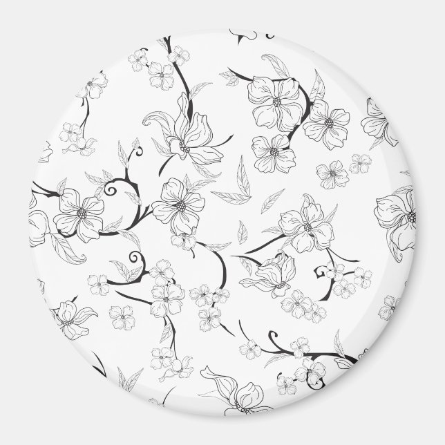 Creepy Flowers Mönster 7 Magnet (Framsidan)