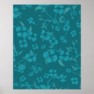 Creepy Flowers Mönster 9 Poster