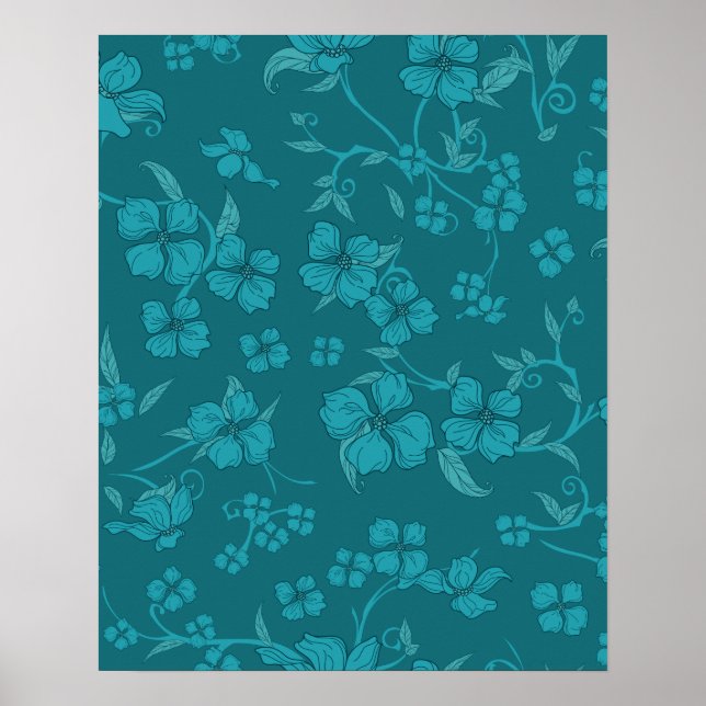 Creepy Flowers Mönster 9 Poster (Framsidan)