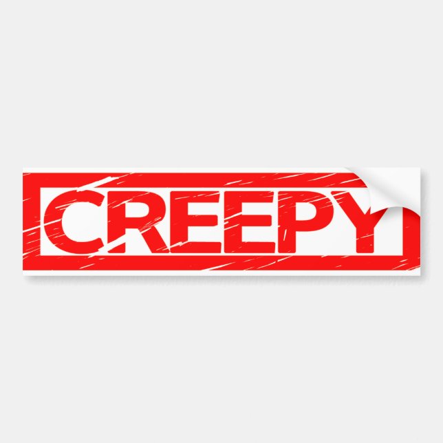Creepy Frimärke Bildekal (Framsidan)