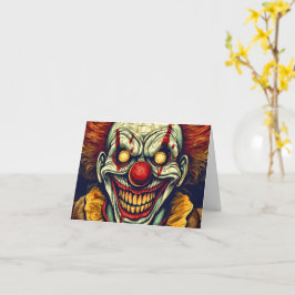 Creepy Funhouse Clown | HAPPY HALLOWEEN Kort