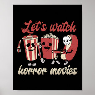Creepy Funny Låt oss Se skräckfilmer från Spooky H Poster