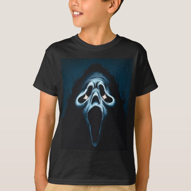 Creepy Ghost Ansikte T-shirt (Framsida)