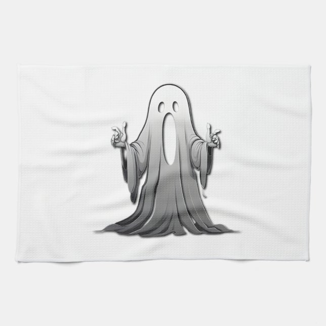 Creepy Ghost of Salem Kökshandduk (Horisontell)