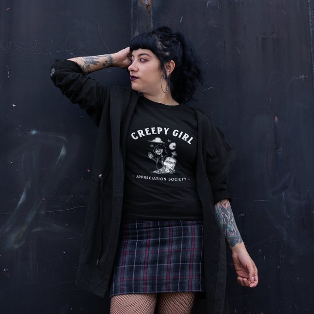 Creepy Girls Apprecition Society Halloween Goth T Shirt (Skapare uppladdad)