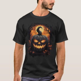 Creepy Glowing Ögon Jack-O-Lantern Halloween T Shirt