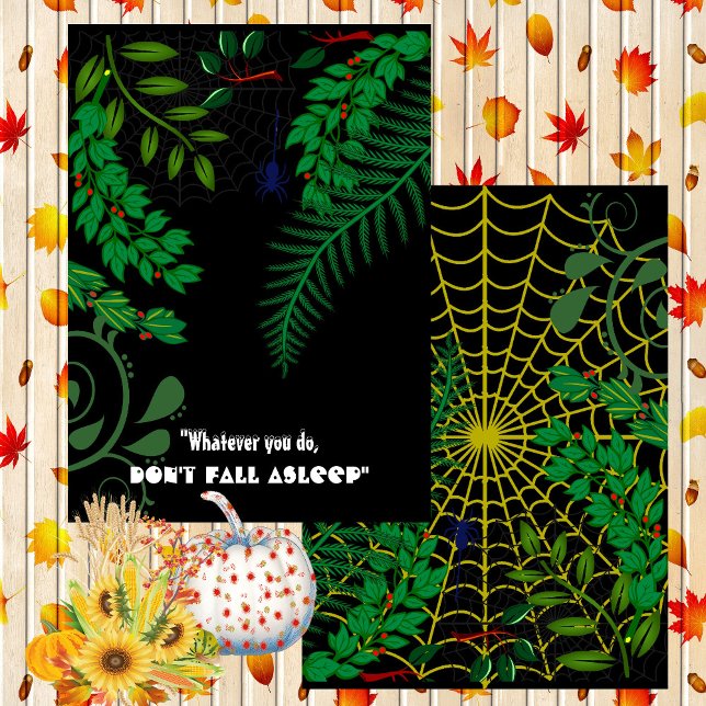 Creepy Gory Grönt Foliage Mörk Night Halloween Rol (Creepy Gory Green Foliage Dark Night Halloween Fun)