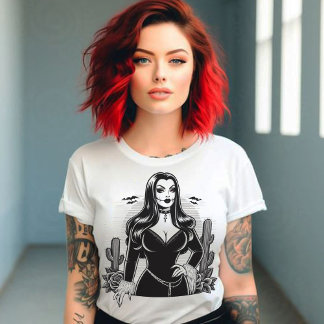 Creepy Goth Woman T Shirt