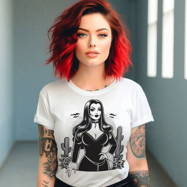 Creepy Goth Woman T Shirt (Skapare uppladdad)