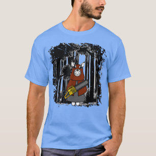 Creepy Gothic Chainszien Bunny Goth Halloween Horr T Shirt