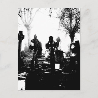 Creepy Gothic Graveyard Vykort