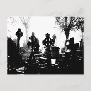 Creepy Gothic Graveyard Vykort