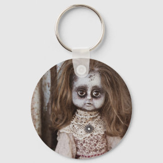 Creepy Gothic Porcelain Doll Victorian Goth Nyckelring