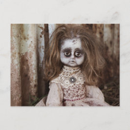Creepy Gothic Porcelain Doll Victorian Goth Vykort