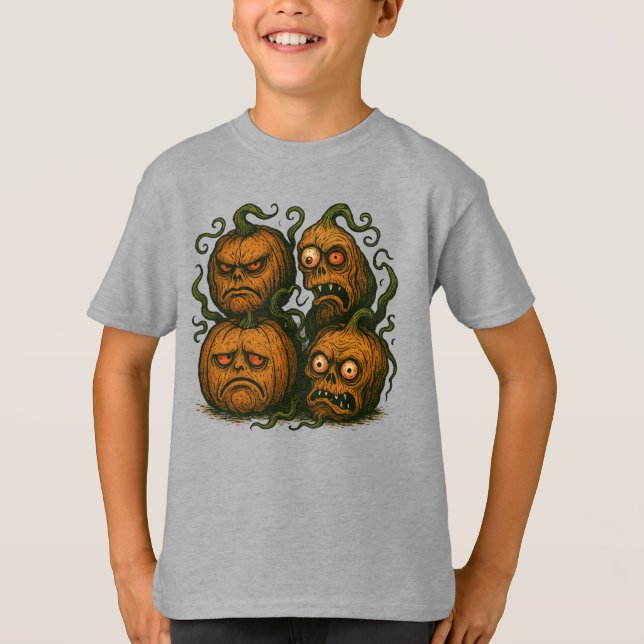 Creepy Gourd Squad T Shirt (Framsida)