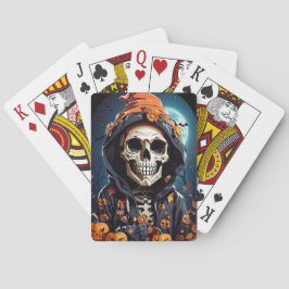 Creepy Grinning Skeleton Halloween Casinokort