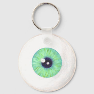 Creepy Grönt Eyeball Keychain Nyckelring