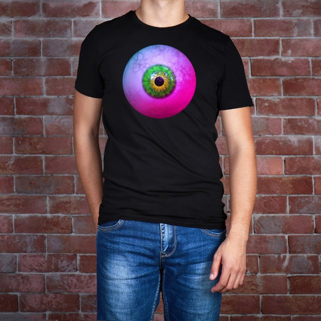 Creepy Gross Lila Grönt Öga Halloween T Shirt (Skapare uppladdad)