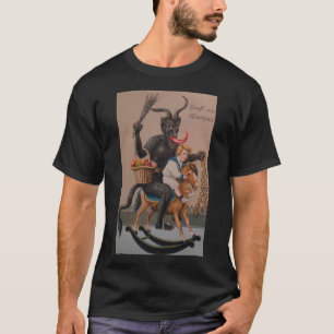 Creepy Gruss Vom Krampus Demon jul Djävulen Kra T Shirt