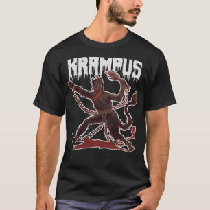 Creepy Gruss Vom Krampus Demon jul Djävulen Kra T Shirt