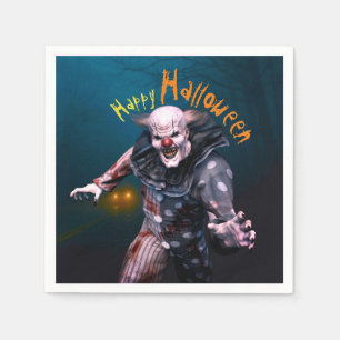 Creepy Halloween 3D Scary Clown Papper Plate Pappersservett