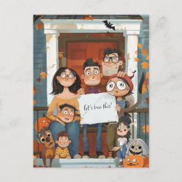 Creepy Halloween-familjen Vykort