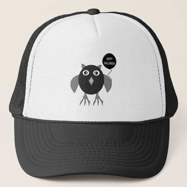 Creepy Halloween fest Uggla Hat Truckerkeps (Framsida)