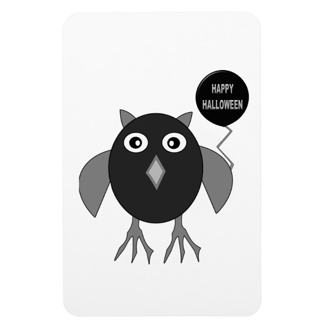 Creepy Halloween fest Uggla Magnet (Vertikal)